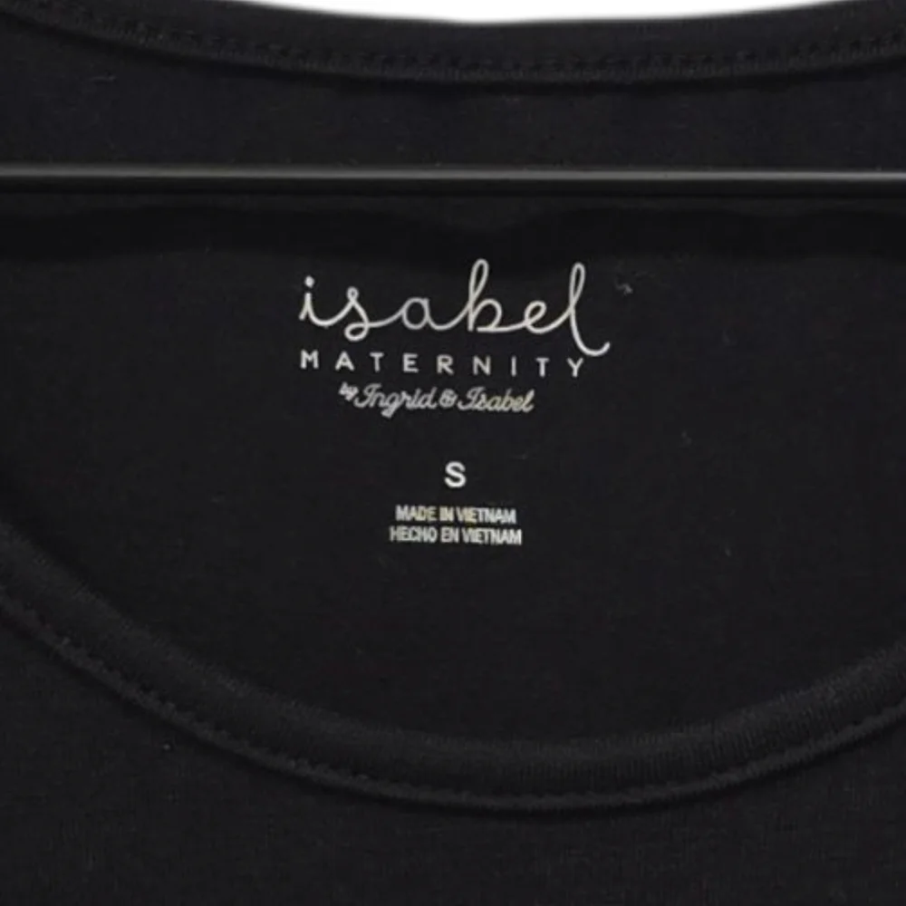 Isabel Maternity, Women's Short Sleeve T Shirt Maternity Dress, Black Small, NWT - Picture 3 of 9